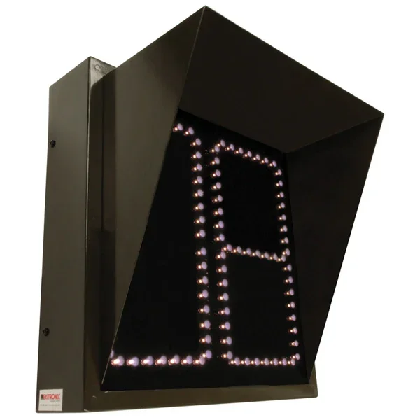 Exitronix Direct View Sign 82-4 – 10 – Red Double Row Bronze Finish Sun Visor Damp Rated (82-4-1-0710-1)