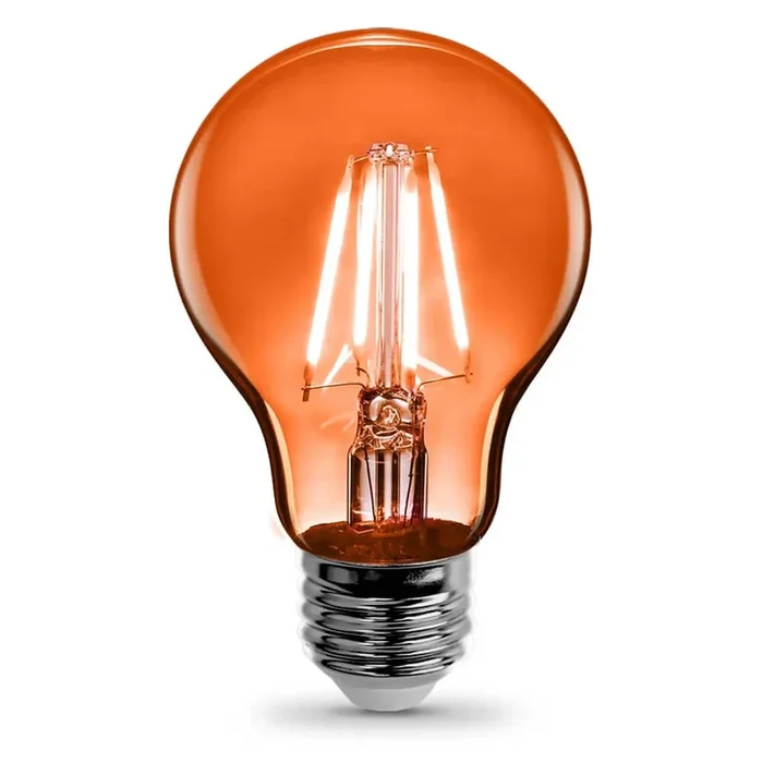 Feit Electric Filament Colored LED 3.6W Medium Base A19 Transparent Orange Bulb (A19/TO/LED)