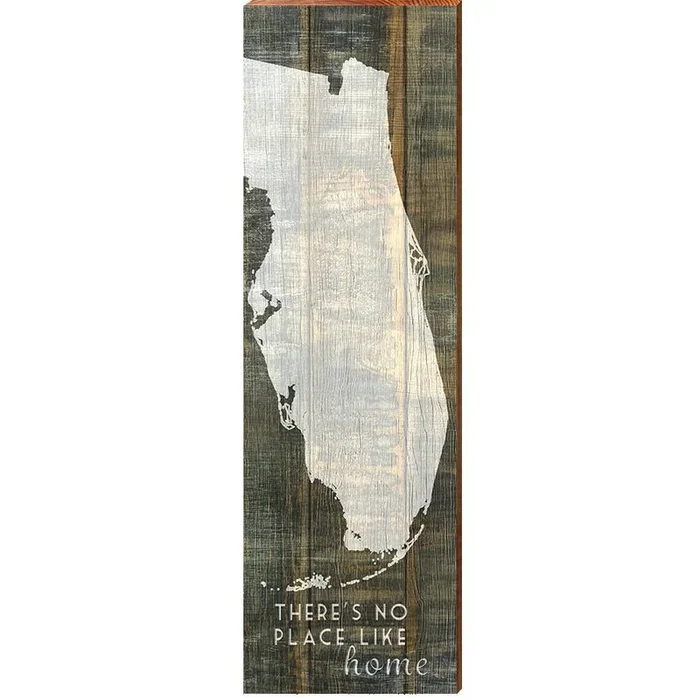 Florida There’s No Place Like Home Decor Art Print on Real Wood