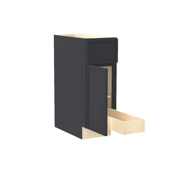 Franklin 12 in. W x 24 in. D x 34.5 in. H Assembled Plywood Base Kitchen Cabinet in Valiant Onyx with 1ROT Soft Close LH