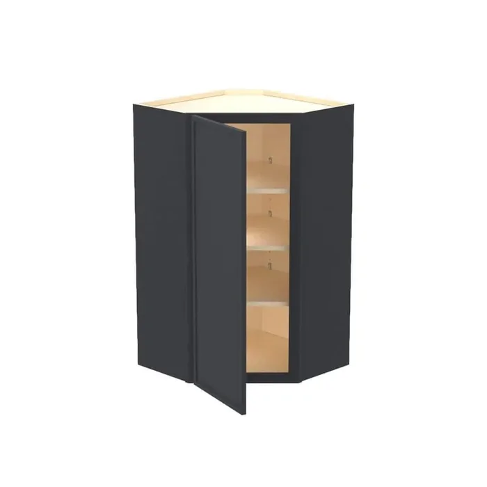 Franklin 24 in. W x 12 in. D x 42 in. H Assembled Plywood Wall Corner Kitchen Cabinet in Valiant Onyx with Soft Close