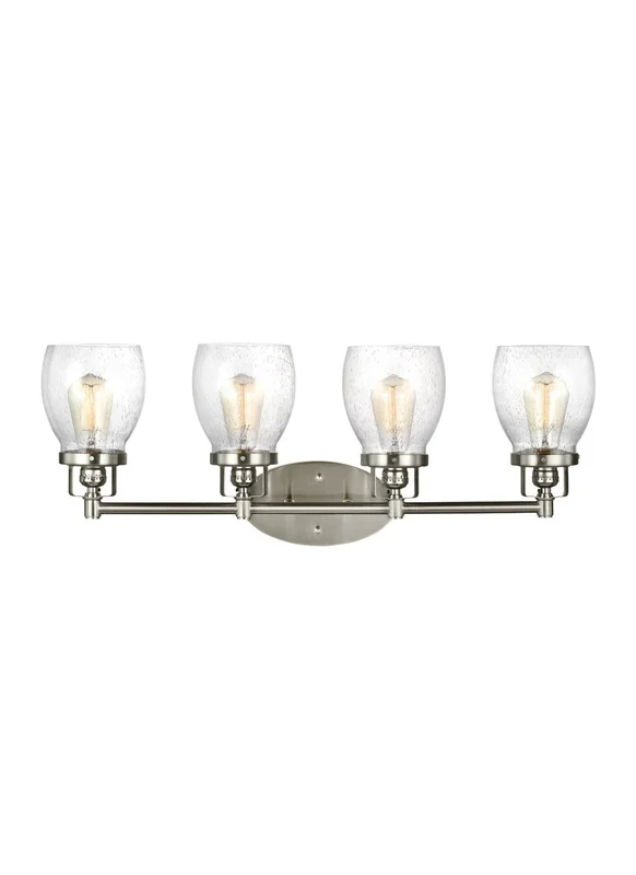 Generation Lighting – 4414504-962 – Four Light Wall / Bath – Belton – Brushed Nickel