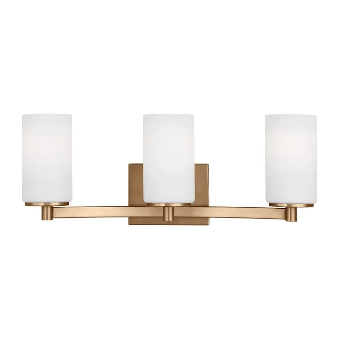 Generation Lighting – 4439103-848 – Three Light Wall / Bath – Hettinger – Satin Brass