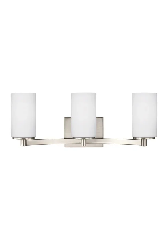 Generation Lighting – 4439103-962 – Three Light Wall / Bath – Hettinger – Brushed Nickel