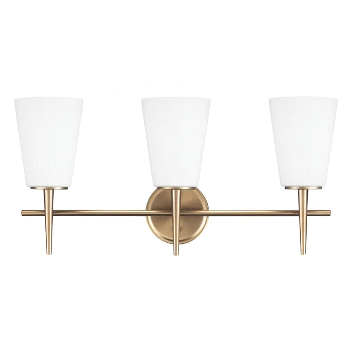 Generation Lighting – 4440403-848 – Three Light Wall / Bath – Driscoll – Satin Brass