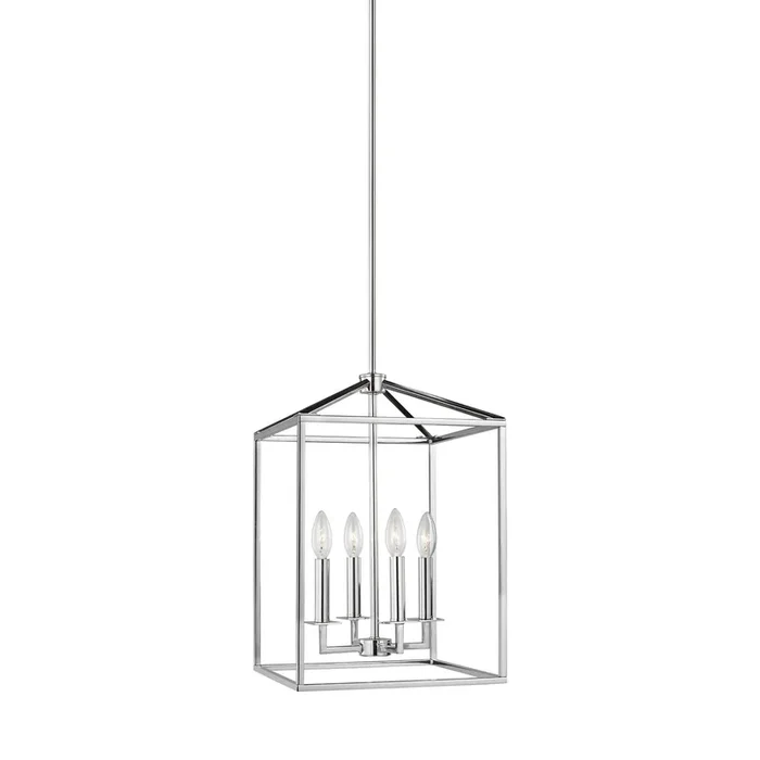 Generation Lighting – 5215004-05 – Four Light Hall / Foyer Pendant – Perryton – Chrome