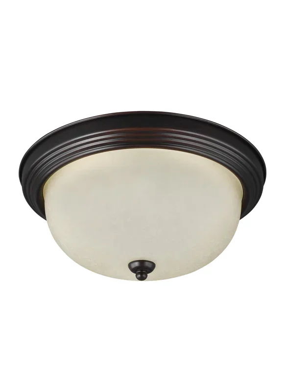Generation Lighting – 77063EN3-710 – One Light Flush Mount – Geary – Bronze