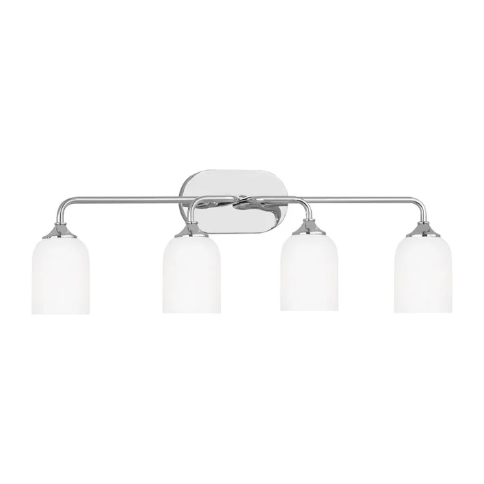Generation Lighting – GLV1024CH – Four Light Vanity – Emile – Chrome