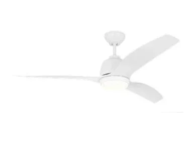 Generation Lighting Avila 52 Inch LED Ceiling Fan Matte White Finish (3AVLCR54RZWD)