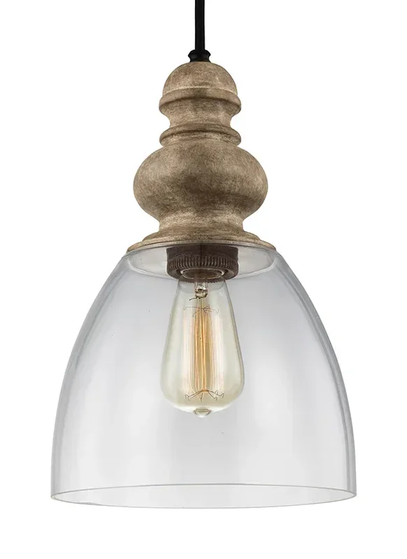 Generation Lighting Matrimonio Pendant 120V Driftwood/Dark Weathered Zinc (P1395DFW/DWZ)