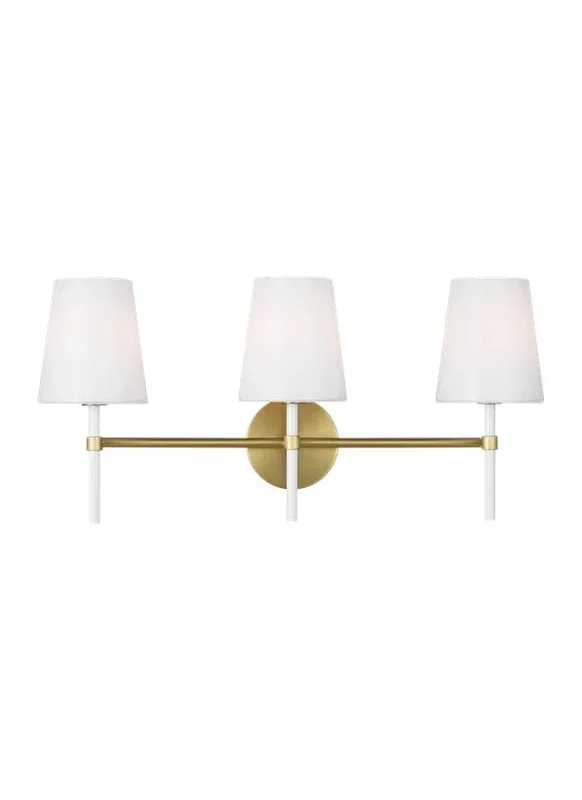 Generation Lighting Monroe Vanity Burnished Brass Finish With Milk White Glass Shades (KSV1013BBSGW)