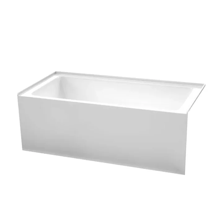 Grayley 60 in. L x 30 in. W Acrylic Right Hand Drain Rectangular Alcove Bathtub in White with Shiny White Trim