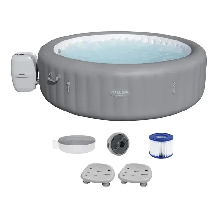 Grenada 8-Person AirJet Inflatable Hot Tub with Pool and Spa Seat (2 Pack)