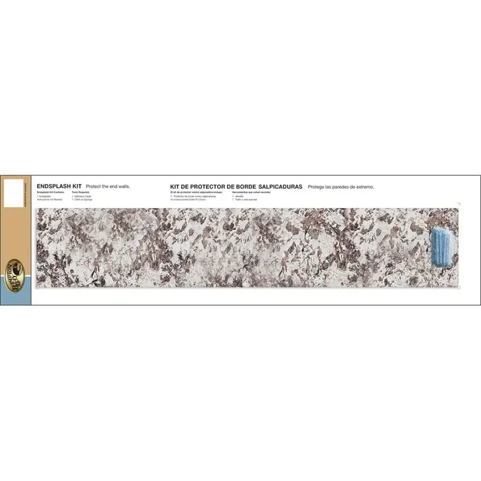 Hampton Bay Bianco Antico Endsplash Kit for Laminate Countertop with Eased Edge and Loose Backsplash