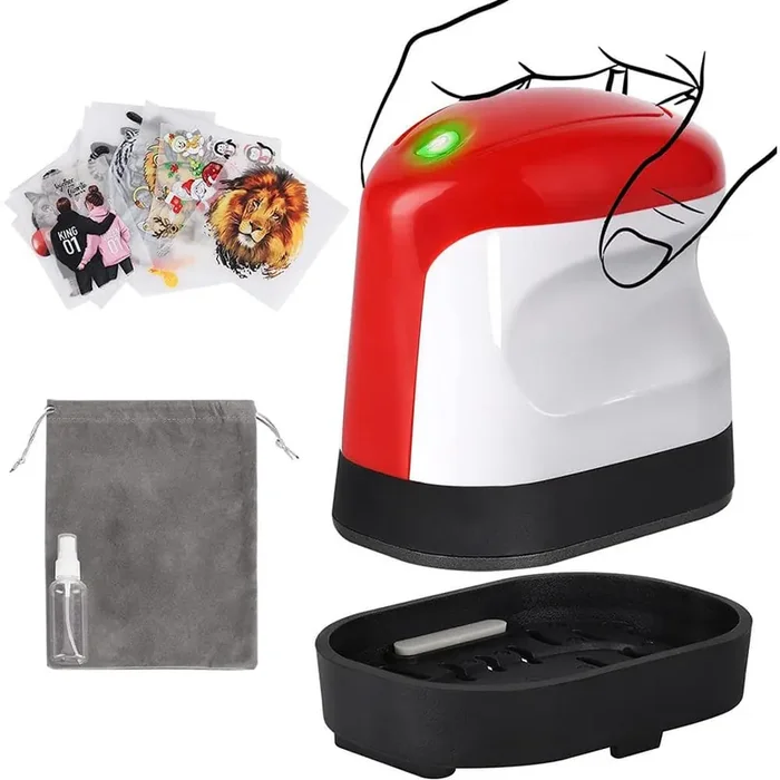 Heat Press Mini, Portable Heat Press Machine, Portable Iron Press, Red