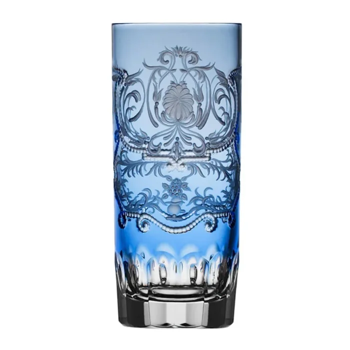 Heritage Sky Blue Highball by Varga Crystal
