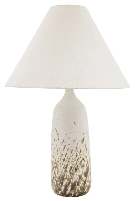 House of Troy – GS100-DWG – One Light Table Lamp – Scatchard – Decorated White Gloss