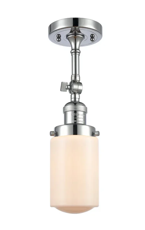 Innovations – 201F-PC-G311 – One Light Semi-Flush Mount – Franklin Restoration – Polished Chrome
