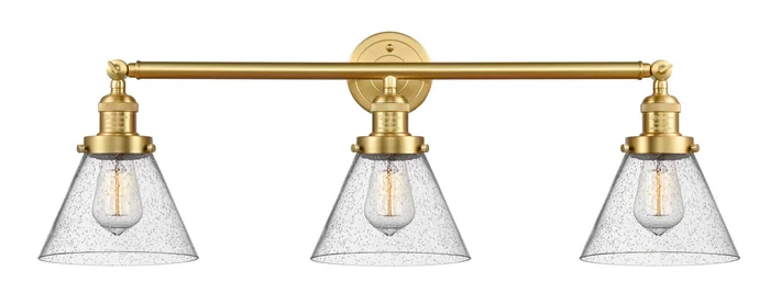 Innovations – 205-SG-G44 – Three Light Bath Vanity – Franklin Restoration – Satin Gold