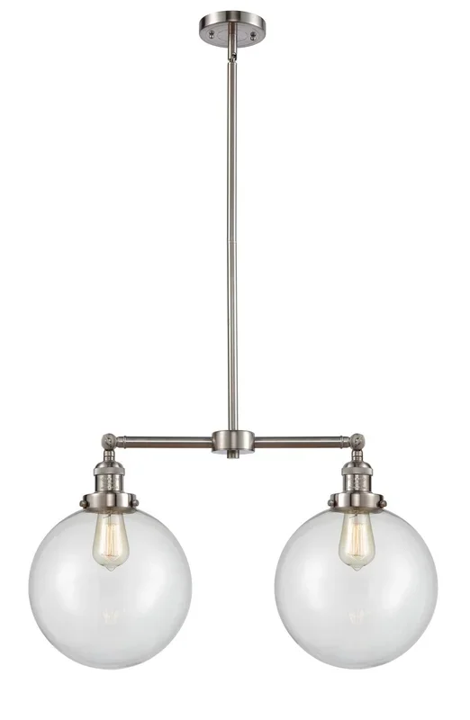 Innovations – 209-SN-G202-10-LED – LED Island Pendant – Franklin Restoration – Brushed Satin Nickel – 209SNG20210LED