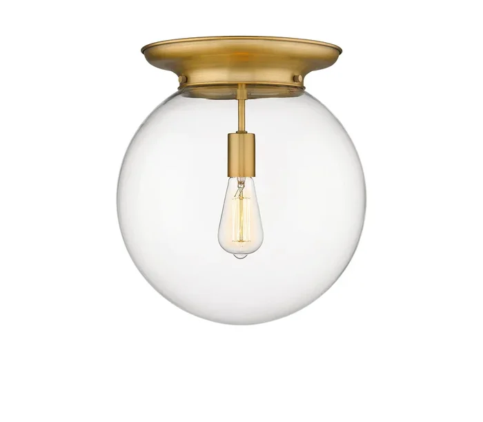 Innovations – 221-1F-BB-G202-14 – One Light Flush Mount – Essex – Brushed Brass – 2211FBBG20214