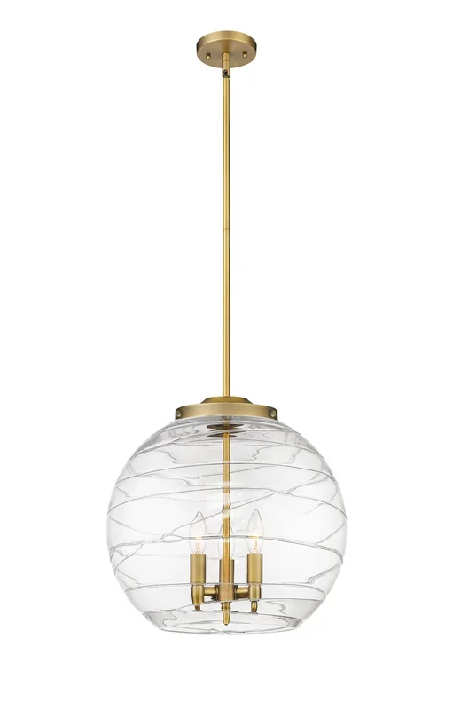 Innovations – 221-3S-BB-G1213-16 – Three Light Pendant – Ballston – Brushed Brass – 2213SBBG121316