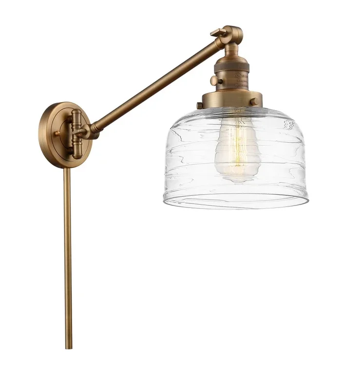 Innovations – 237-BB-G713 – One Light Swing Arm Lamp – Franklin Restoration – Brushed Brass – 237BBG713