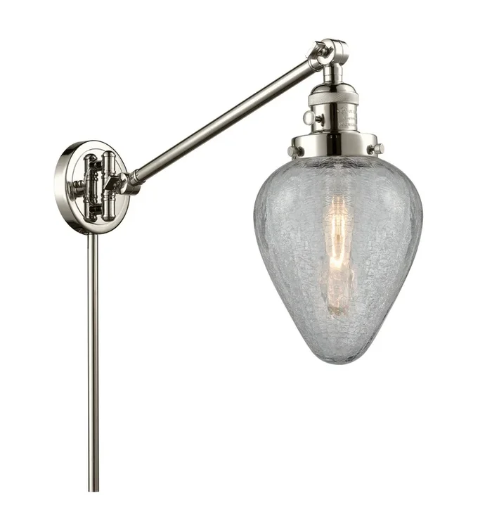 Innovations – 237-PN-G165 – One Light Swing Arm Lamp – Franklin Restoration – Polished Nickel – 237PNG165