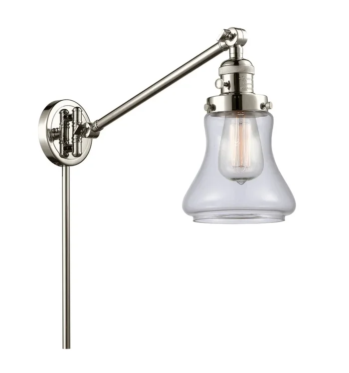 Innovations – 237-PN-G192 – One Light Swing Arm Lamp – Franklin Restoration – Polished Nickel – 237PNG192