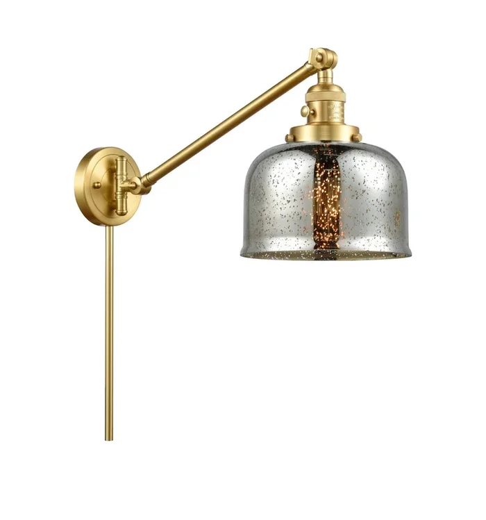 Innovations – 237-SG-G78 – One Light Swing Arm Lamp – Franklin Restoration – Satin Gold – 237SGG78