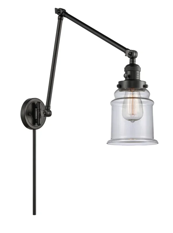Innovations – 238-BK-G182-LED – LED Swing Arm Lamp – Franklin Restoration – Matte Black – 238BKG182LED
