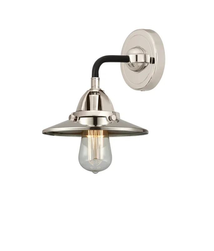 Innovations – 288-1W-BPN-M1-PN – One Light Wall Sconce – Nouveau 2 – Black Polished Nickel – 2881WBPNM1PN