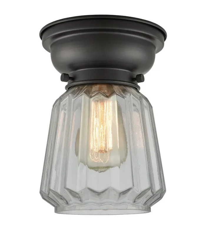 Innovations – 623-1F-BK-G142-LED – LED Flush Mount – Franklin Restoration – Matte Black – 6231FBKG142LED