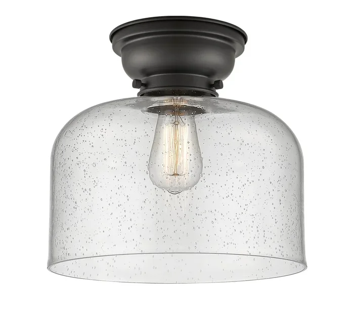 Innovations – 623-1F-BK-G74-L-LED – LED Flush Mount – Franklin Restoration – Matte Black – 6231FBKG74LLED
