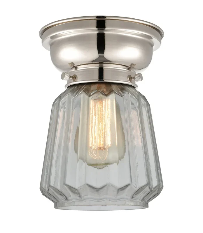 Innovations – 623-1F-PN-G142-LED – LED Flush Mount – Franklin Restoration – Polished Nickel – 6231FPNG142LED