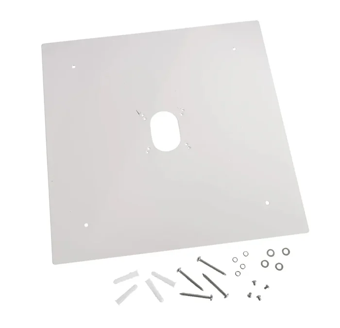Keystone Mount Back Plate For Canopy Fixtures White (KT-CLED-BP-15-W)