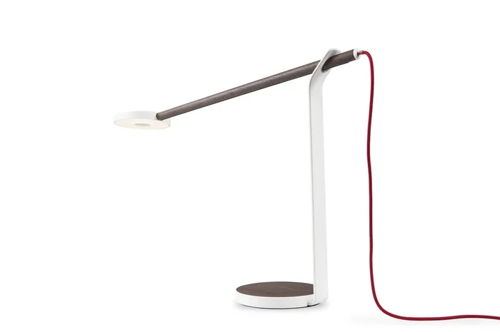 Koncept – GR1-W-WNR-MWT-DSK – LED Desk Lamp – Gravy – Walnut/Matte White – GR1WWNRMWTDSK