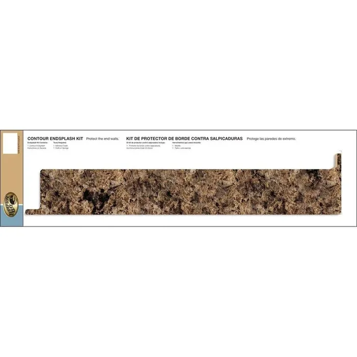 Laminate Endsplash Kit for Countertop with Integrated Backsplash in Milano Brown