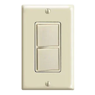 Leviton 15 Amp 120/277V Decora Single-Pole/3-Way AC Combination Switch Commercial Grade Grounding Side Wired Ivory (5641-I)