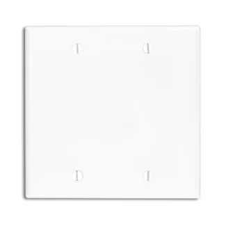 Leviton 2-Gang Standard Size Nylon Wall Plate 2-Blanks Box Mounted Brown (80725)