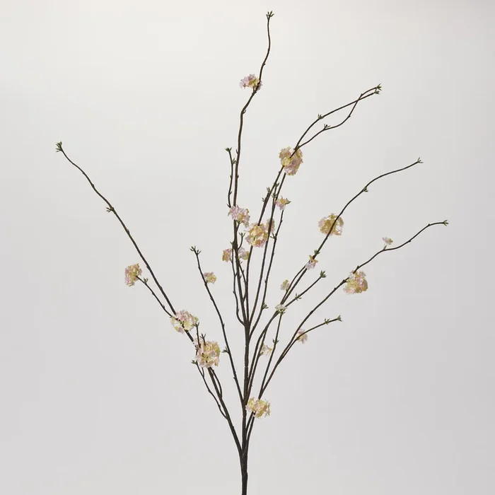 Light Pink Cherry Blossom Branch Single Long Stem Faux Floral Spray – 54″