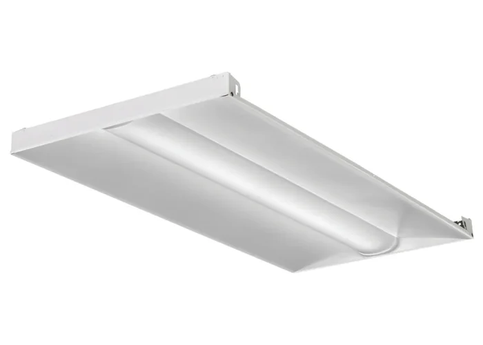 Lithonia Basket LED Lensed Troffer 2X4 Nominal 4800Lm Acrylic Diffuser Linear Prismatic Lens EldoLED Dimming To 1 Percent 80 CRI 3500K nLight (2BLT4 48L ADP EZ1 LP835 N100)