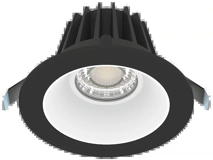 Lotus LED Lights 4 Inch Round Recessed Black Trim LED 15W CCT Selectable 2700K/3000K/3500K/4000K/5000K Smooth White Reflector 36 Degree Air Tight 90 CRI (JXL-COB04-R15W-5CCT-BK-4RR-SM-WH)