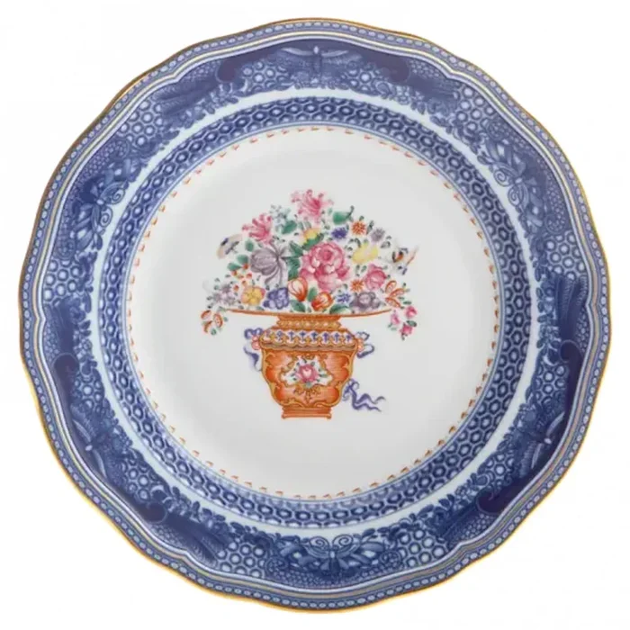 Mandarin Bouquet Rim Soup Plate by Mottahedeh