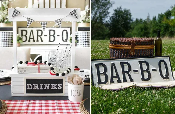 Metal BBQ Sign | Large Embossed Metal BBQ Sign – Decor Steals