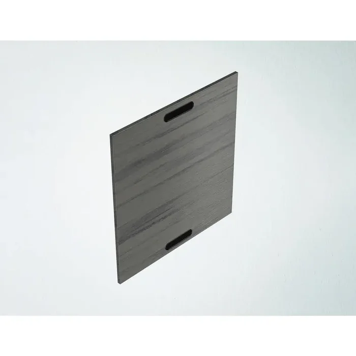 Miami HDPE (High Density Polyethylene)) 19.5 in. X 0.63 in. X 30 in Outdoor Base End Panel in Dark Ash Matte