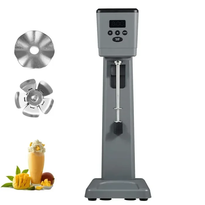 Milkshake Maker 375 W Electric Machine, Single Head Drink Mixer with 3-Speed Control, LED Microswitch, 820 ml Cup, Grey