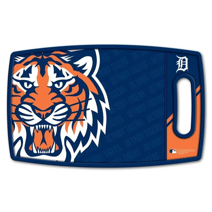 MLB Detroit Tigers Logo Series Cutting Board 9 in. x 0.5 in. – Rectangle- Manufactured Wood and Polypropylene