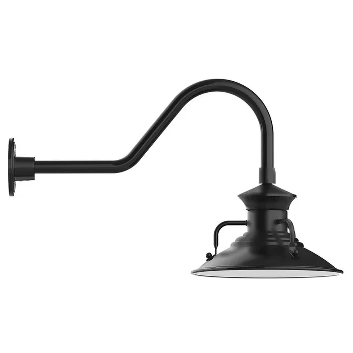 Montclair Light Works – GNB142-41-L12 – LED Gooseneck Wall Light – Homestead – Black – GNB14241L12