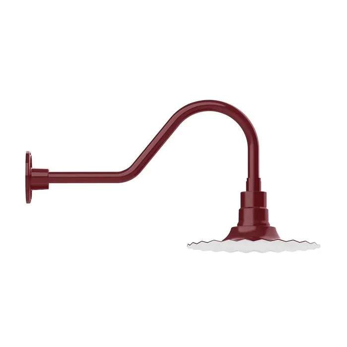 Montclair Light Works – GNB158-55-B01-G05 – One Light Wall Mount – Radial – Barn Red – GNB15855B01G05